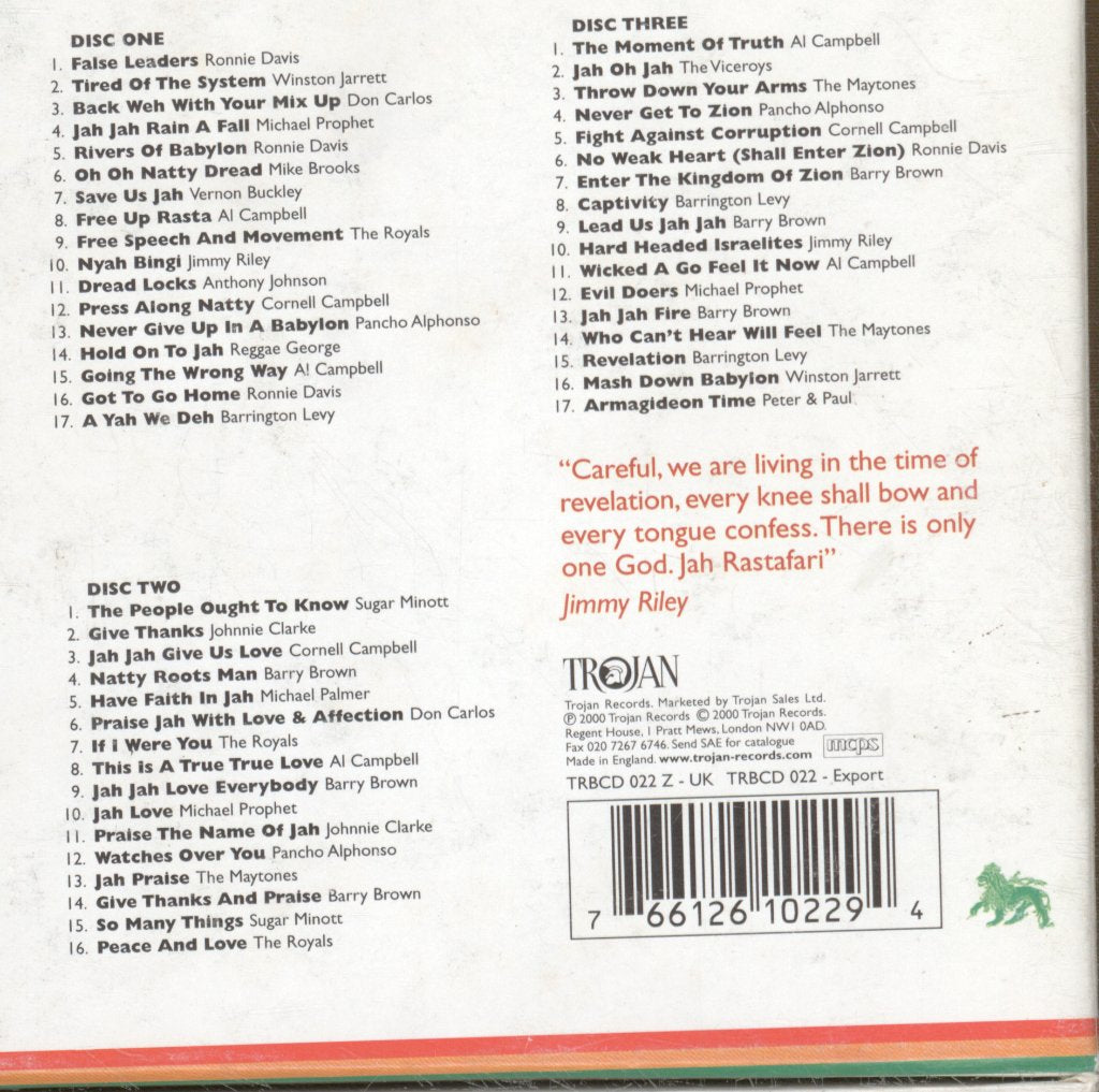 Various Artists - Trojan Rastafari Box Set - Cd Set