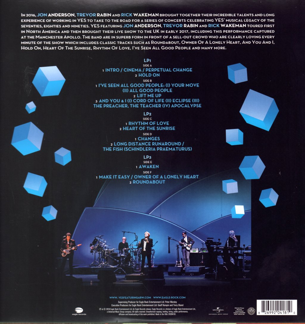 Yes - Live At The Apollo (50th Anniversary) - Triple Lp