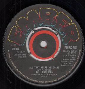 Bill Anderson - I Can't Wait Any Longer - 7 Inch