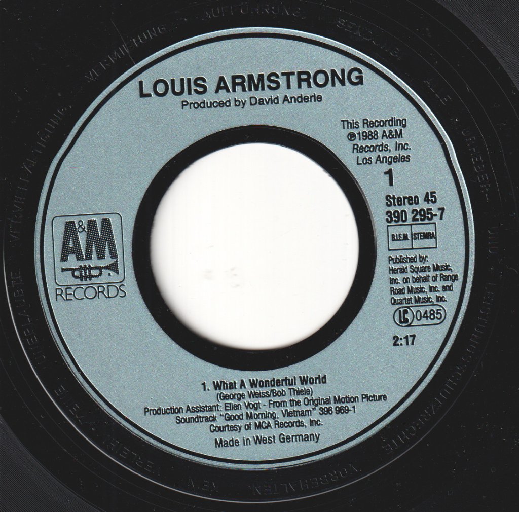 Louis Armstrong - What A Wonderful World - 7 Inch