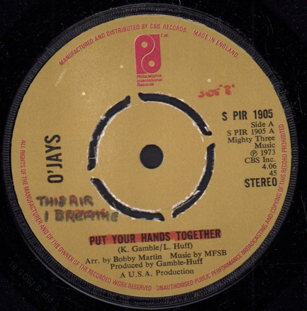 O'Jays - Put Your Hands Together - 7 Inch