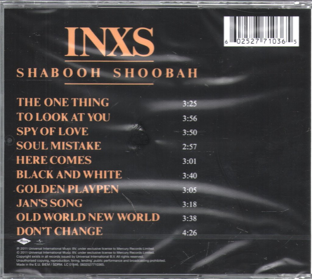 INXS - Shabooh Shoobah - Cd