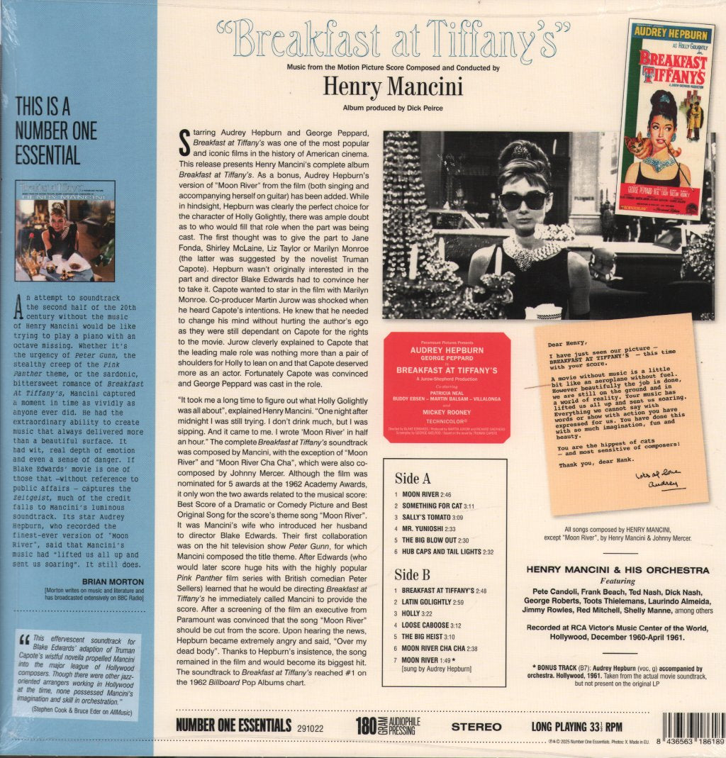 Henry Mancini - Breakfast At Tiffany's - Lp
