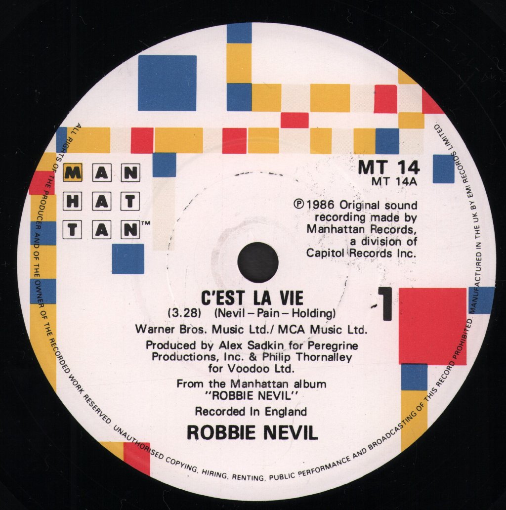 Robbie Nevil - C'est La Vie - 7 Inch