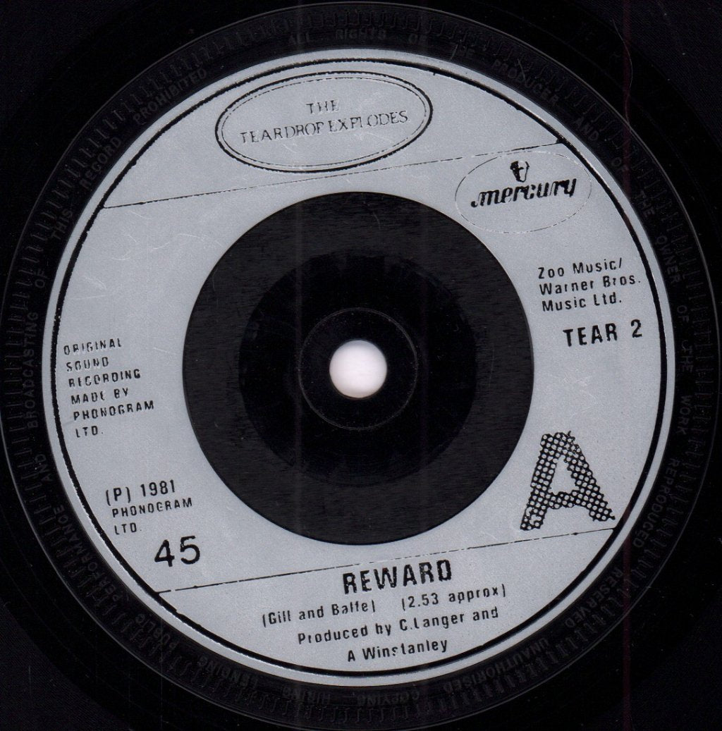 Teardrop Explodes - Reward - 7 Inch