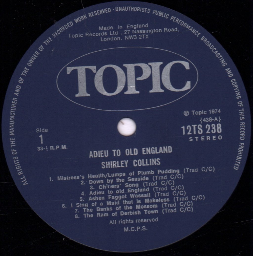 Shirley Collins - Adieu To Old England - Lp