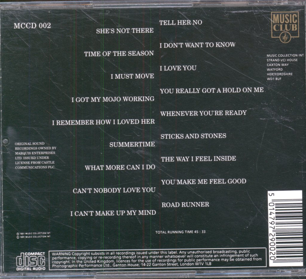 Zombies - Best Of The Zombies - Cd