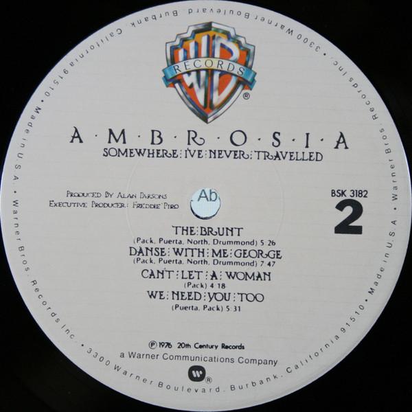 Ambrosia - Somewhere I've Never Travelled - Lp