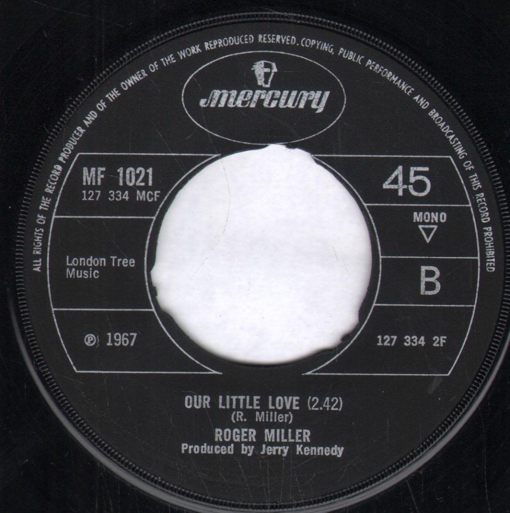 Roger Miller (Country) - Little Green Apples - 7 Inch
