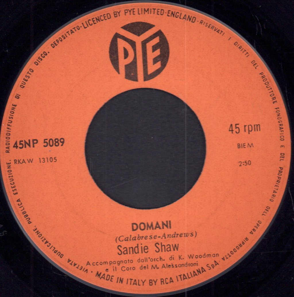 Sandie Shaw - Domani - 7 Inch