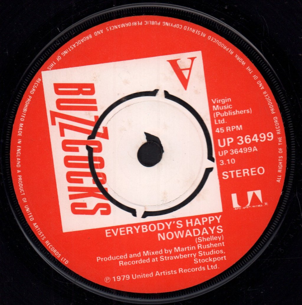 Buzzcocks - Everybody's Happy Nowadays - 7 Inch
