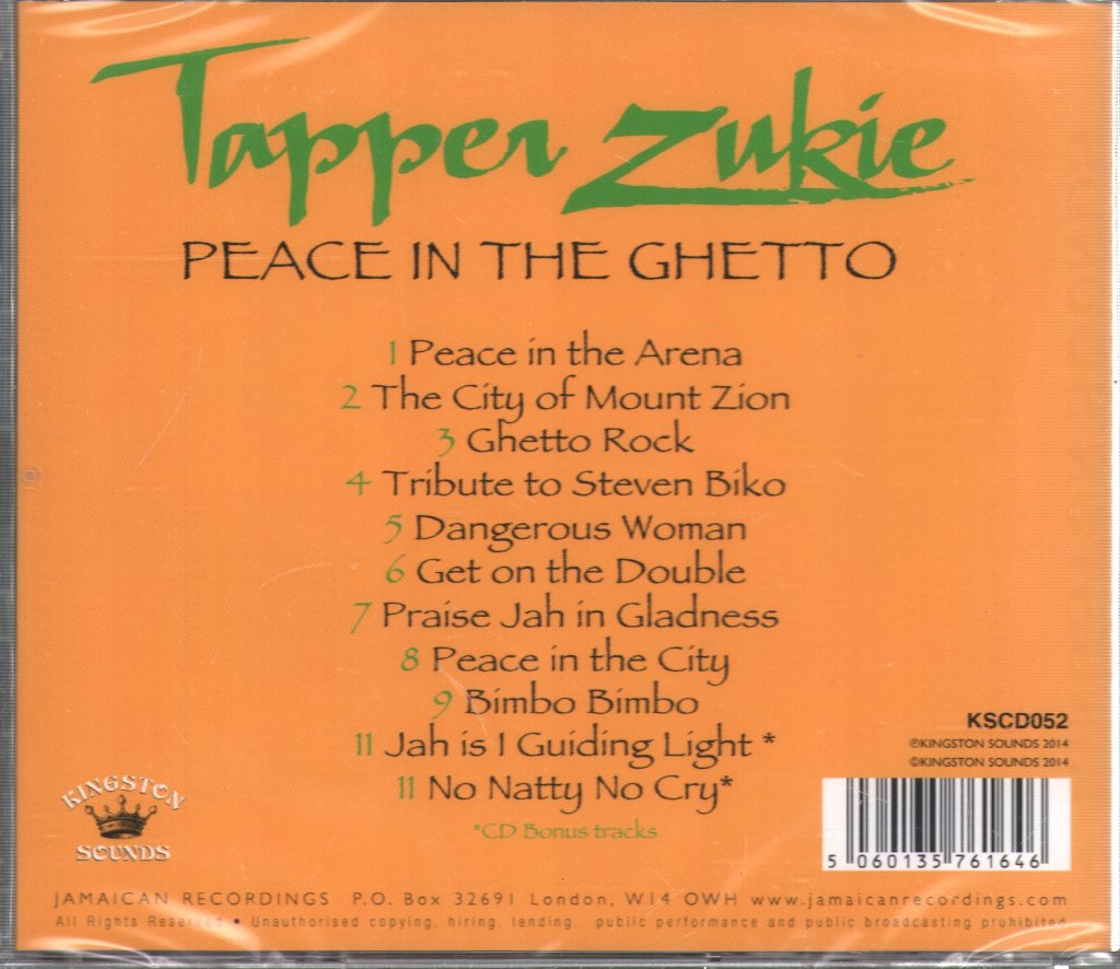 Tapper Zukie - Peace In the Ghetto - Cd