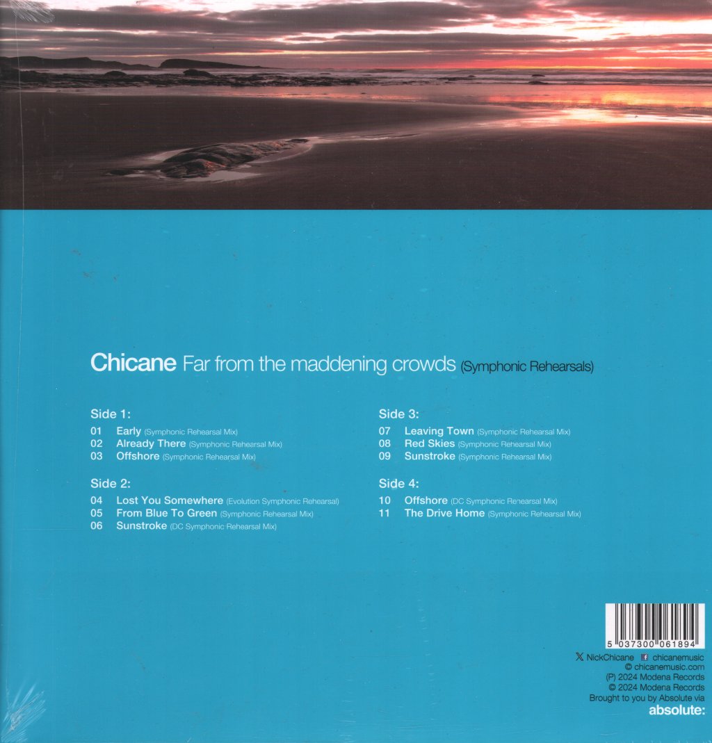 Chicane - Far From The Maddening Crowds (Symphonic Rehearsals) - Double Lp