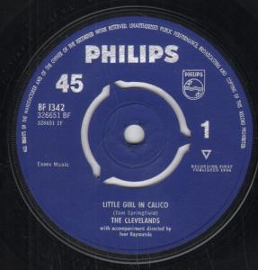 Clevelands - Little Girl In Calico - 7 Inch