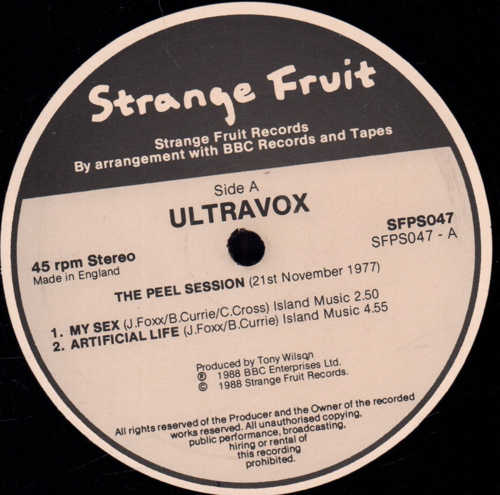 Ultravox - Peel Sessions - 12 Inch