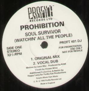 Prohibition (90'S Group) - Soul Survivor - 12 Inch