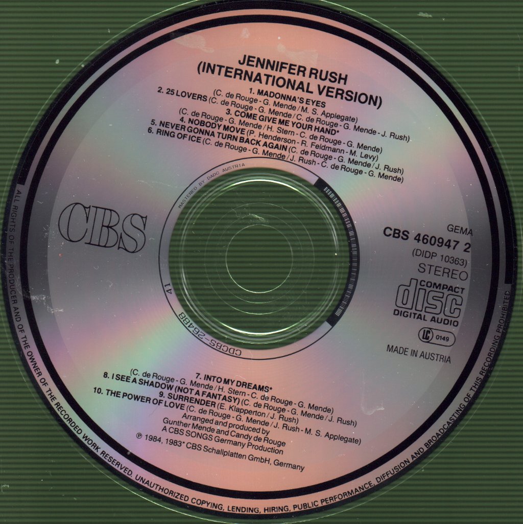 Jennifer Rush - Jennifer Rush - Cd
