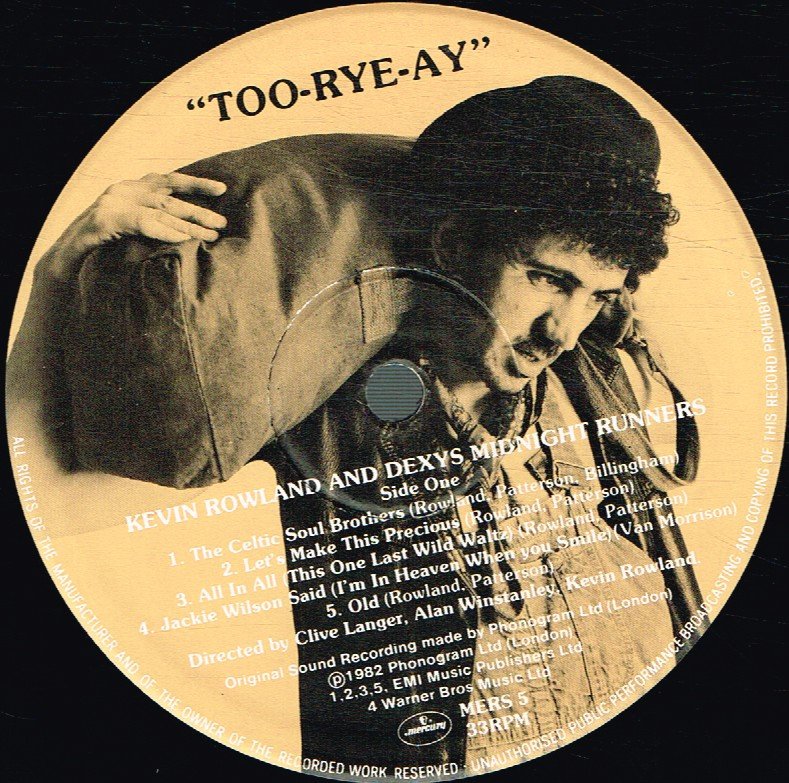 Dexys Midnight Runners - Too Rye Ay - Lp