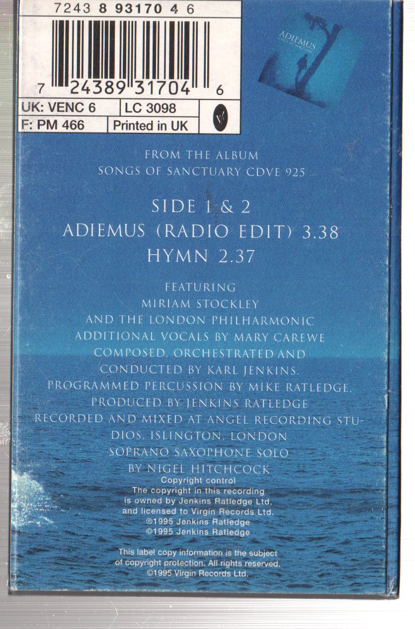 Adiemus - Adiemus - Cassette