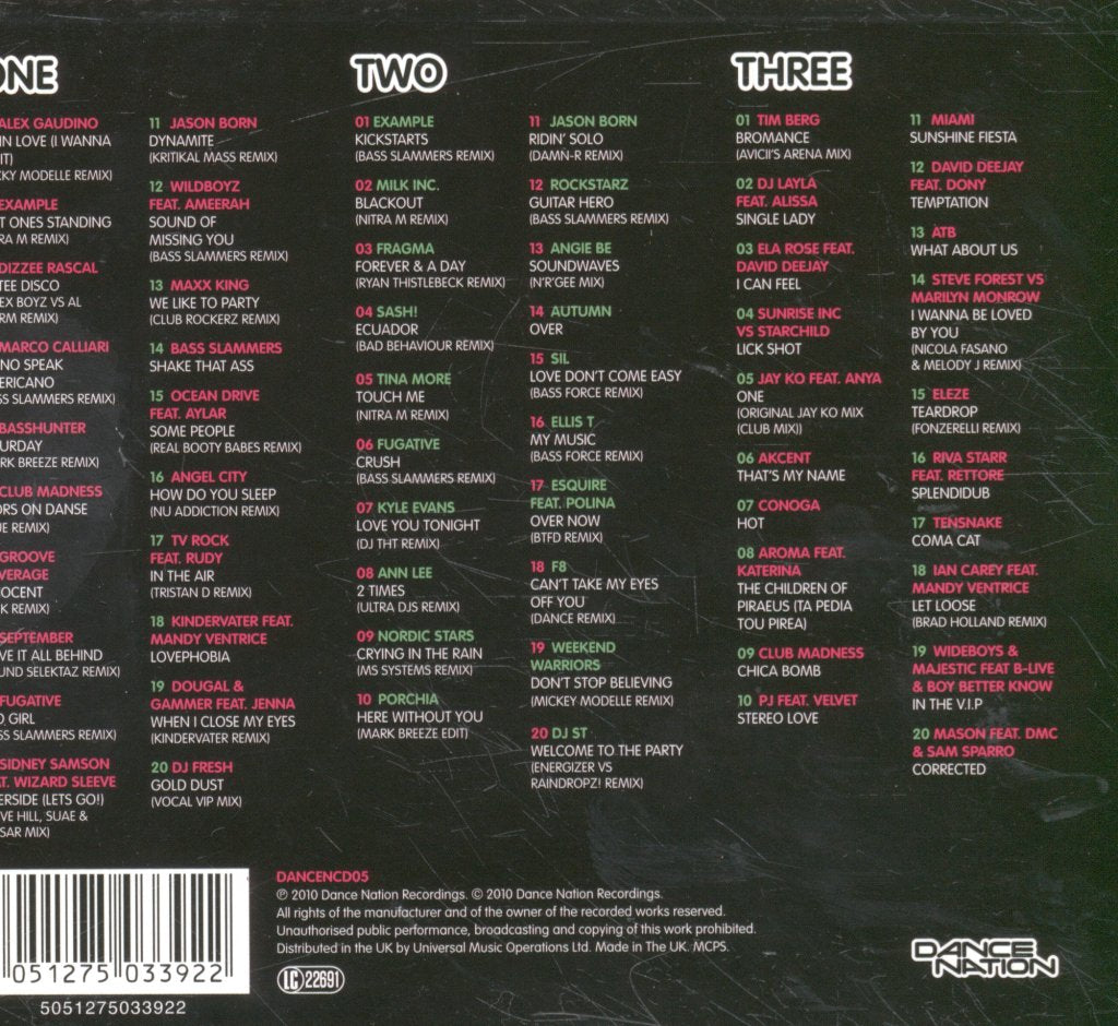 Various Artists - Dance Nation 2010 - Your Big Night Out - Triple Cd