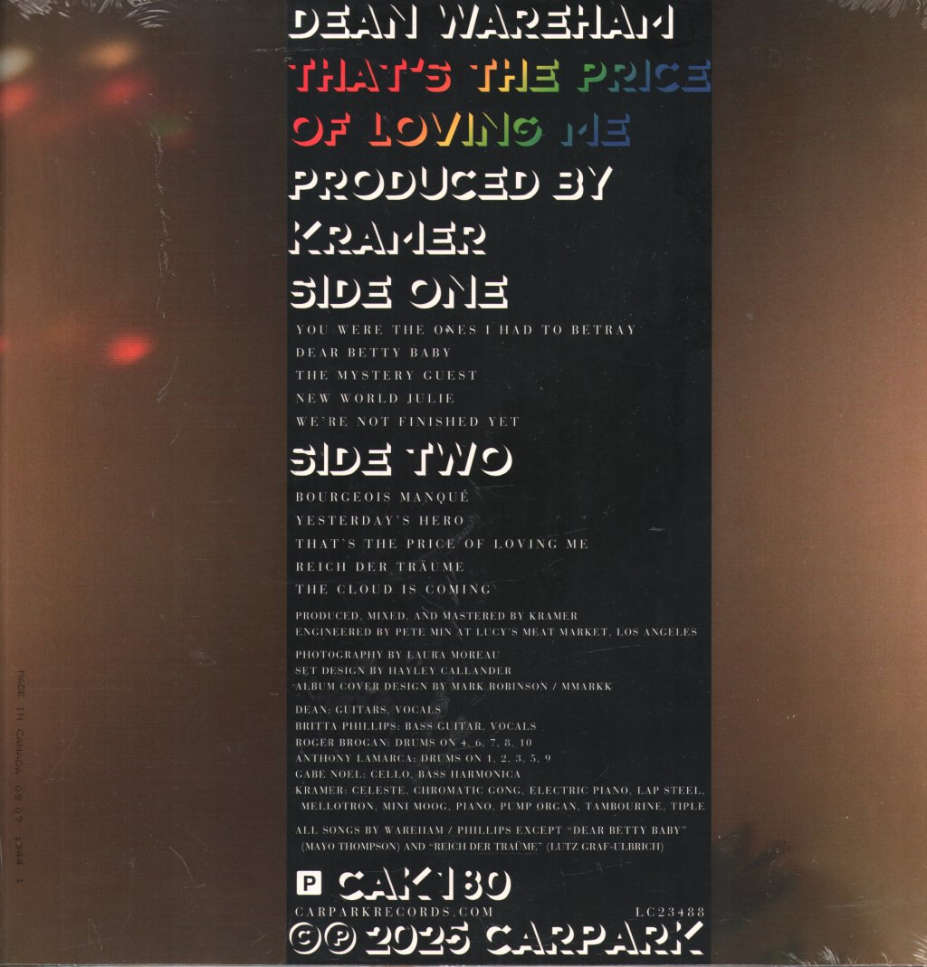 Dean Wareham - That's The Price Of Loving Me - Lp