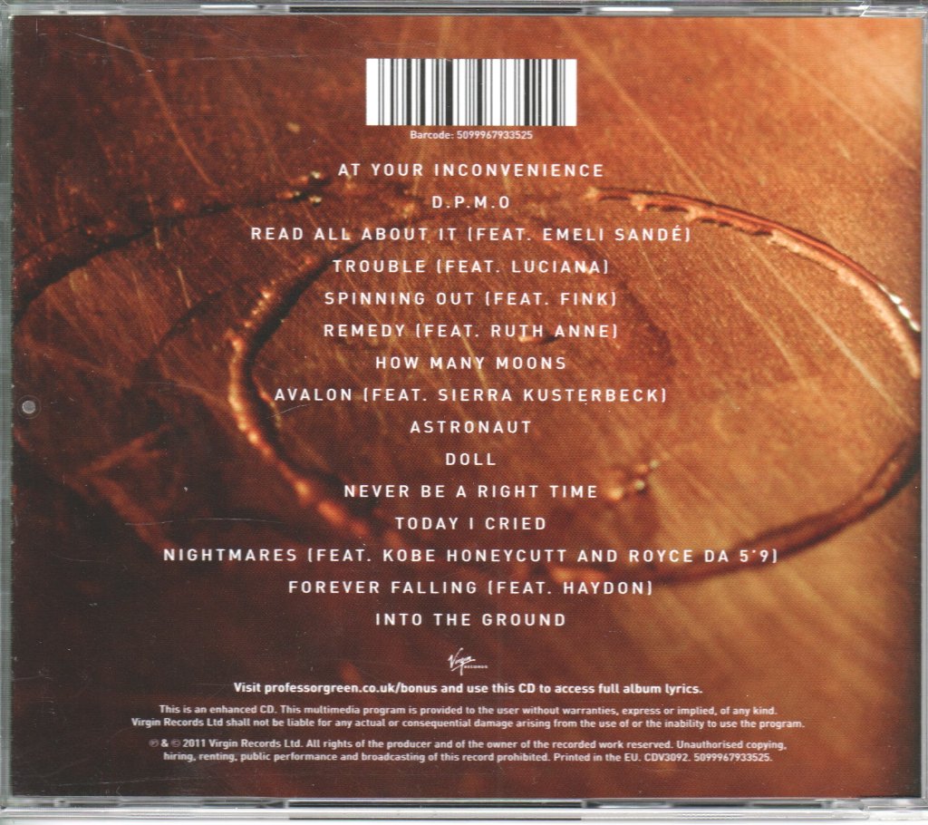 Professor Green - At Your Inconvenience - Cd