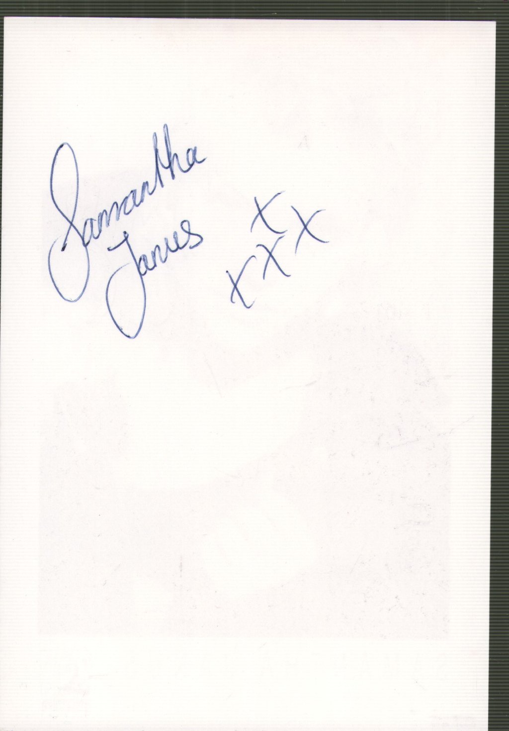 Samantha Janus - Signed Photo - Photograph