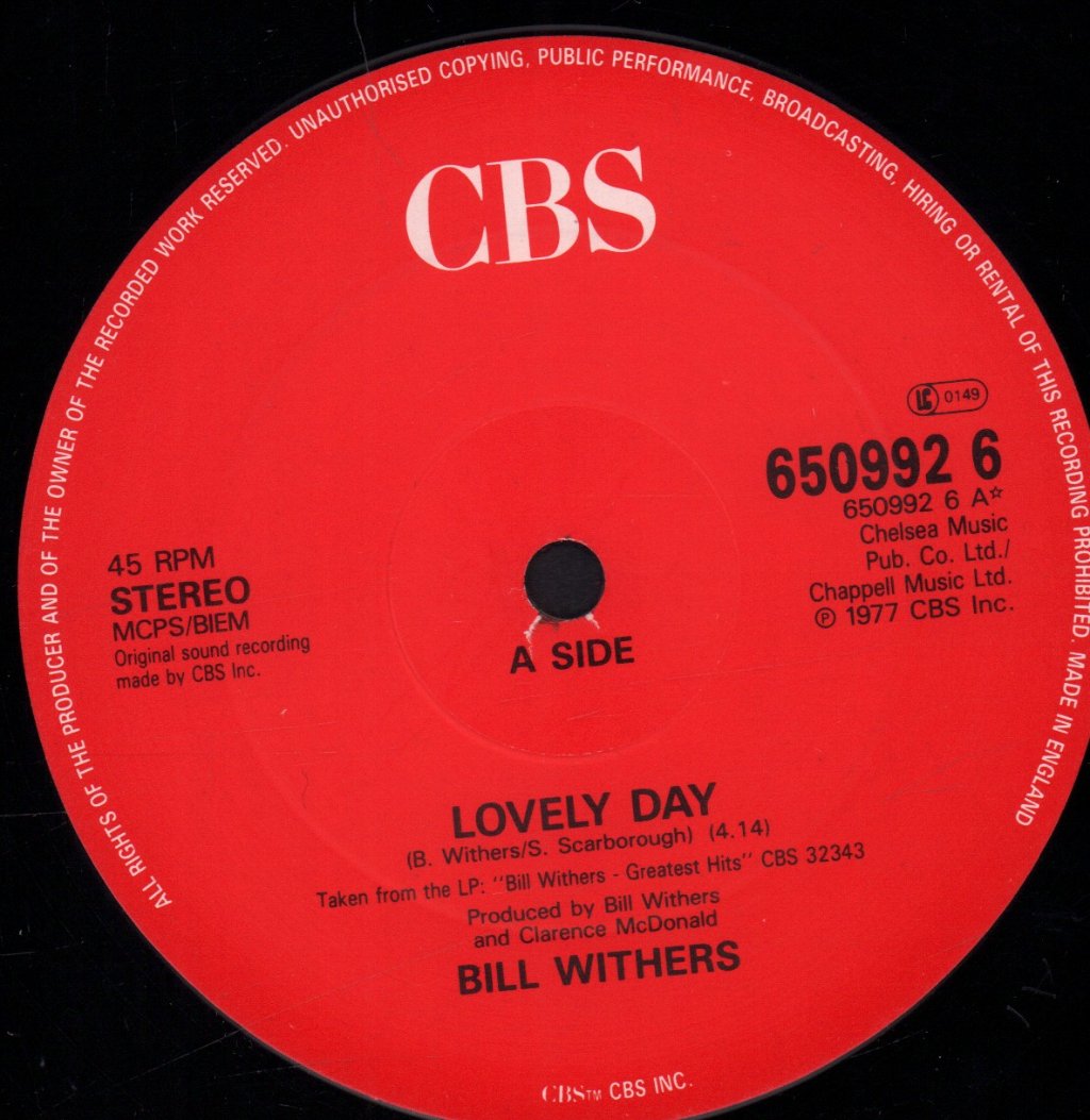 Bill Withers - Lovely Day - 12 Inch