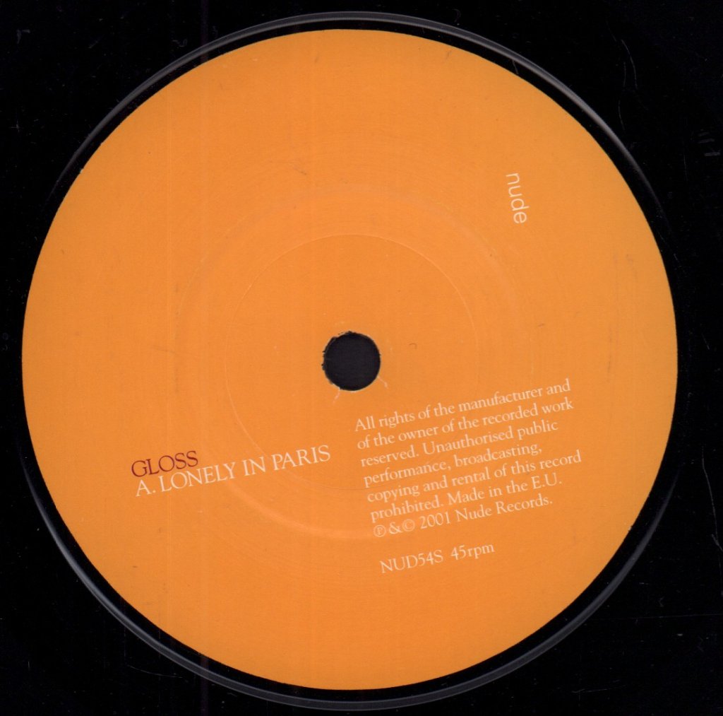 Gloss - Lonely In Paris - 7 Inch