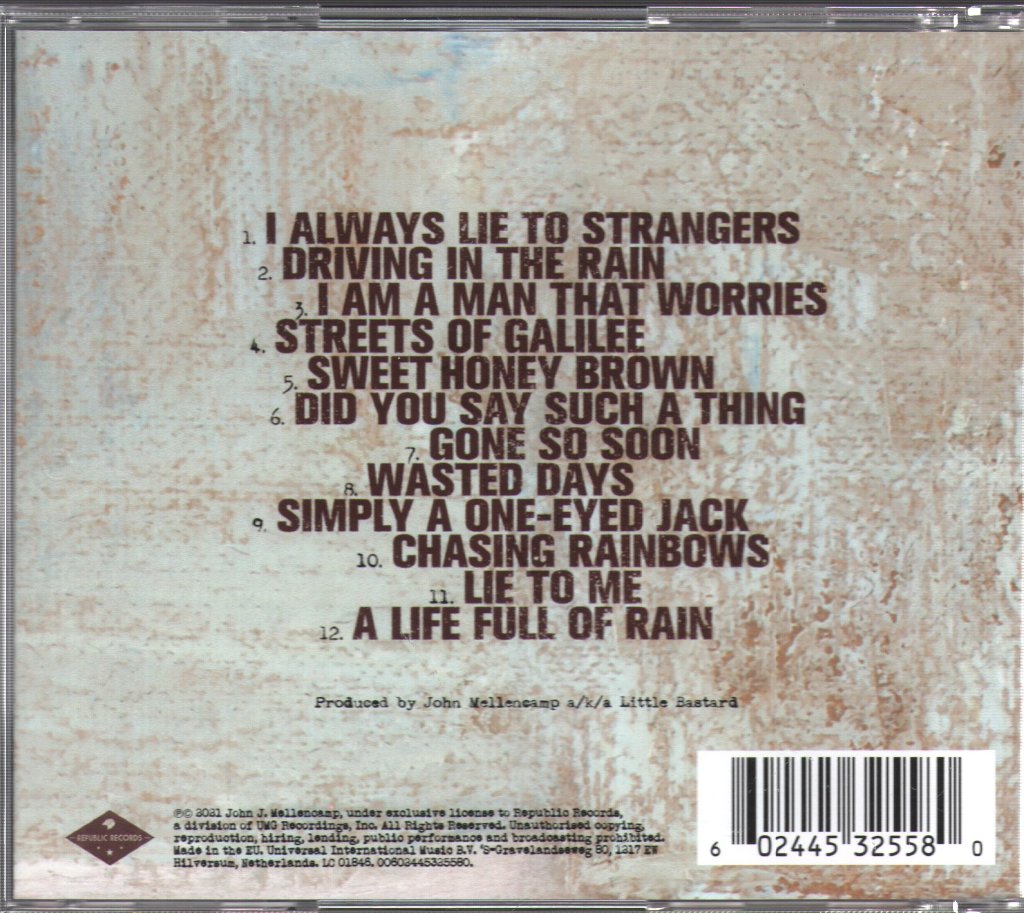 John Cougar Mellencamp - Strictly A One-Eyed Jack - Cd