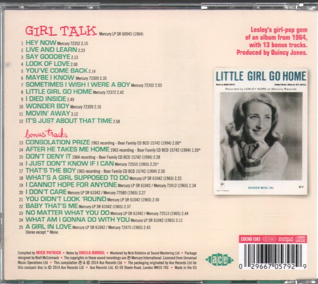 Lesley Gore - Girl Talk - Cd