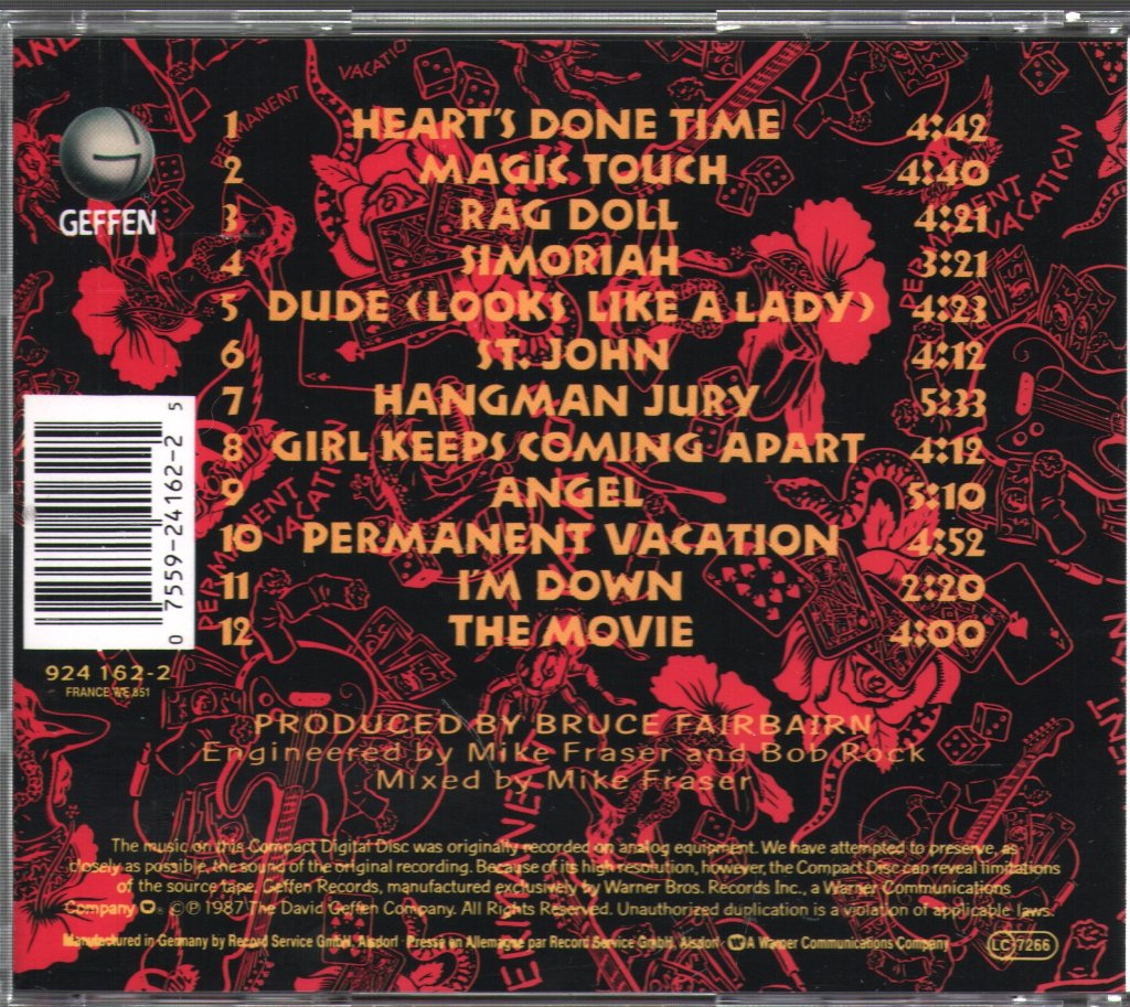Aerosmith - Permanent Vacation - Cd