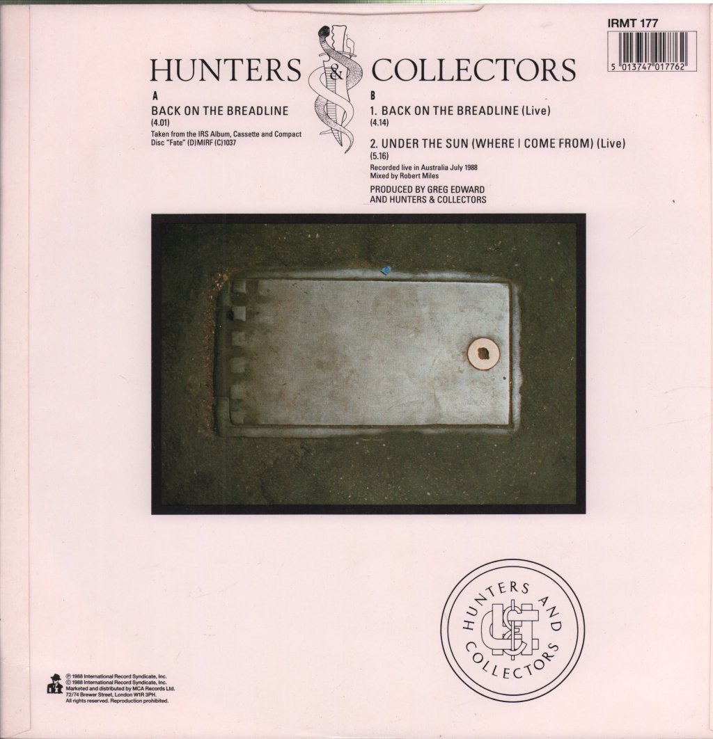 Hunters And Collectors - Back On The Breadline - 12 Inch