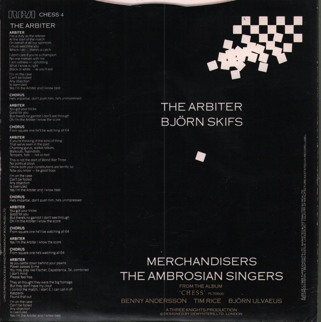 Bjorn Skifs/Ambrosian Singers - Arbiter / Merchandisers - 7 Inch