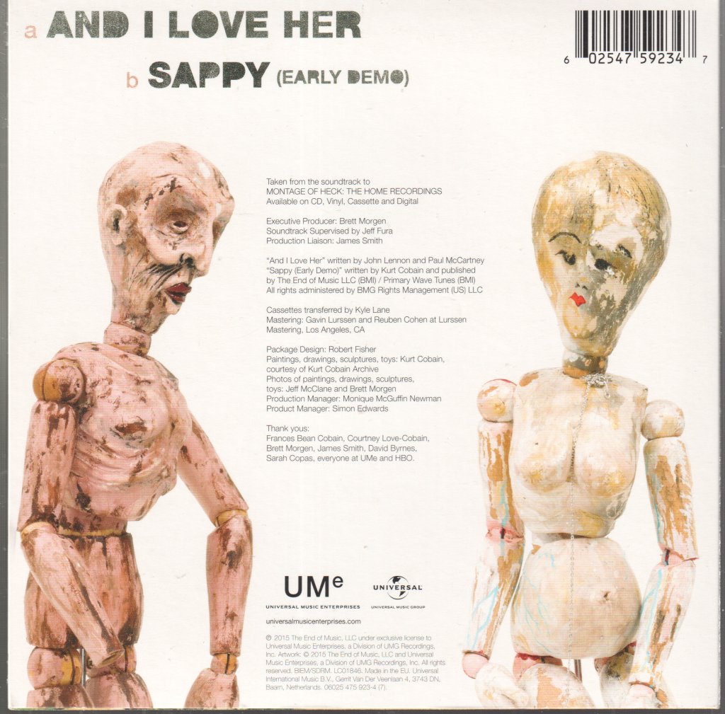 Kurt Cobain - And I Love Her / Sappy (Early Demo) - 7 Inch