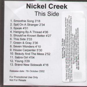 Nickel Creek - This Side - Cdr