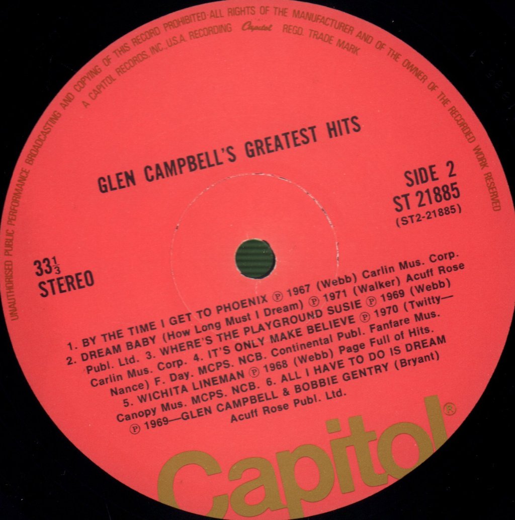 Glen Campbell - Greatest Hits - Lp