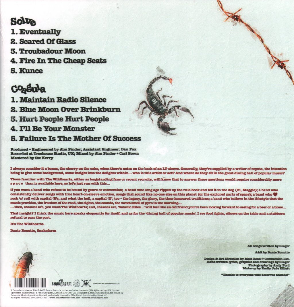 Wildhearts - Satanic Rites of the Wildhearts - Lp