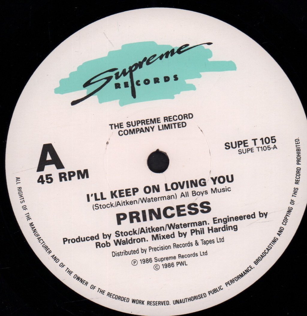 Princess - I'll Keep On Loving You - 12 Inch