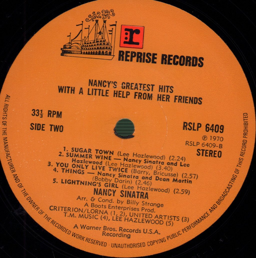 Nancy Sinatra - Nancy's Greatest Hits - Lp