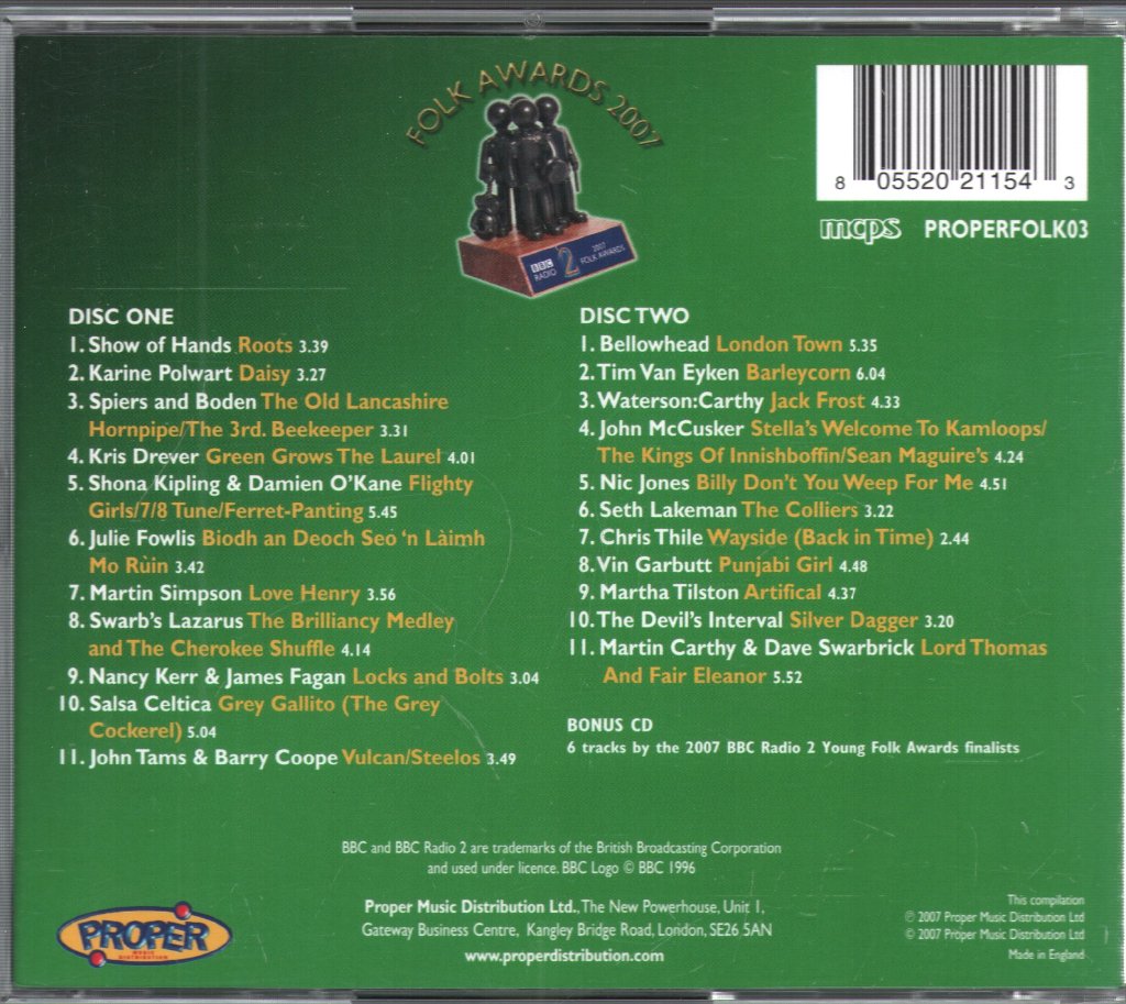 Various Artists - Folk Awards 2007 - Cd Set