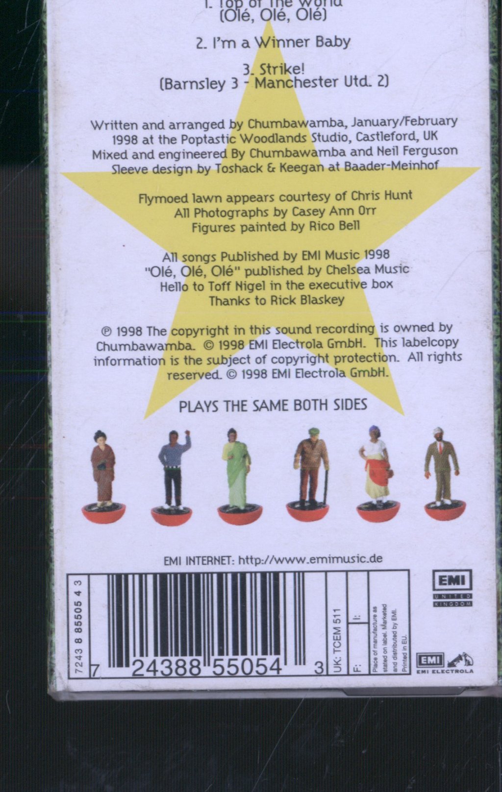 Chumbawamba - Top Of The World (Olé, Olé, Olé) - Cassette