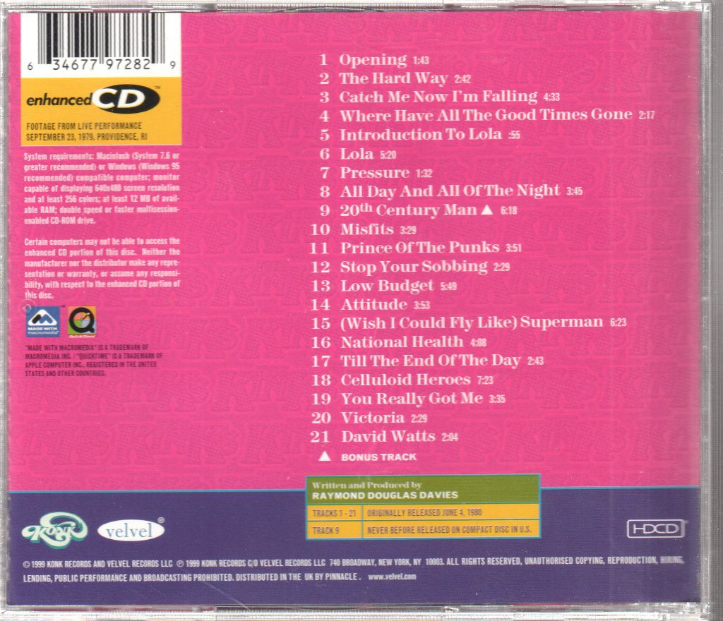 Kinks - One For The Road - Double Cd