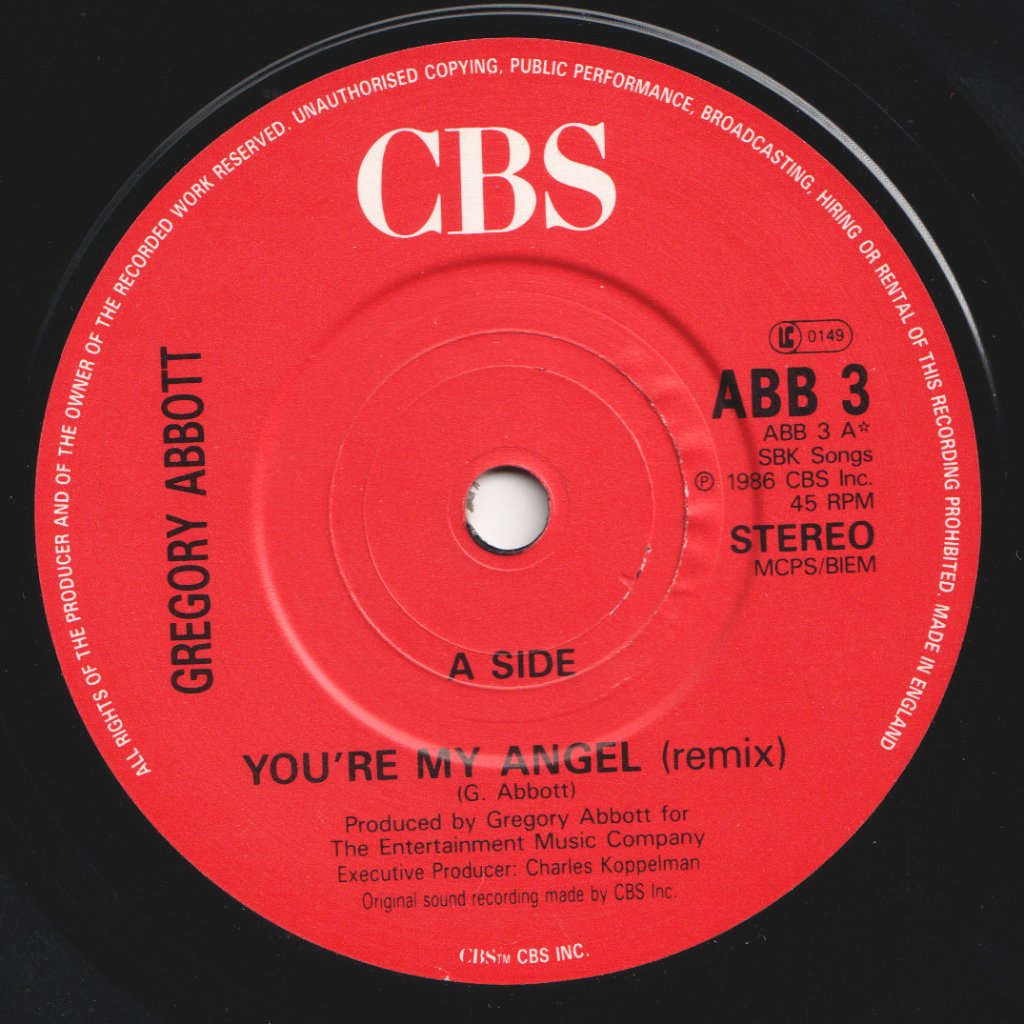 Gregory Abbott - You're My Angel - 7 Inch