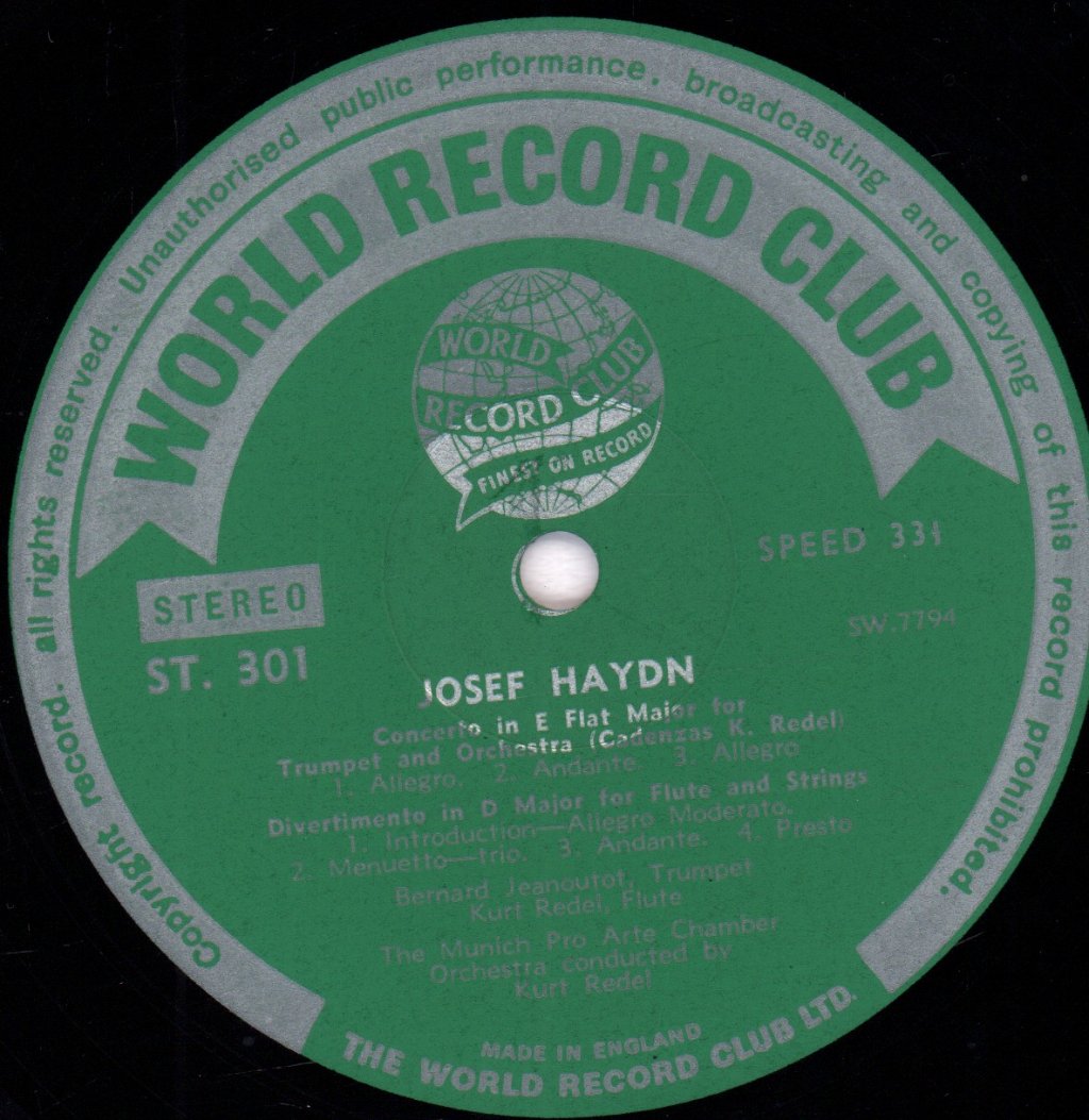 Joseph Haydn - Trumpet Concerto - Lp