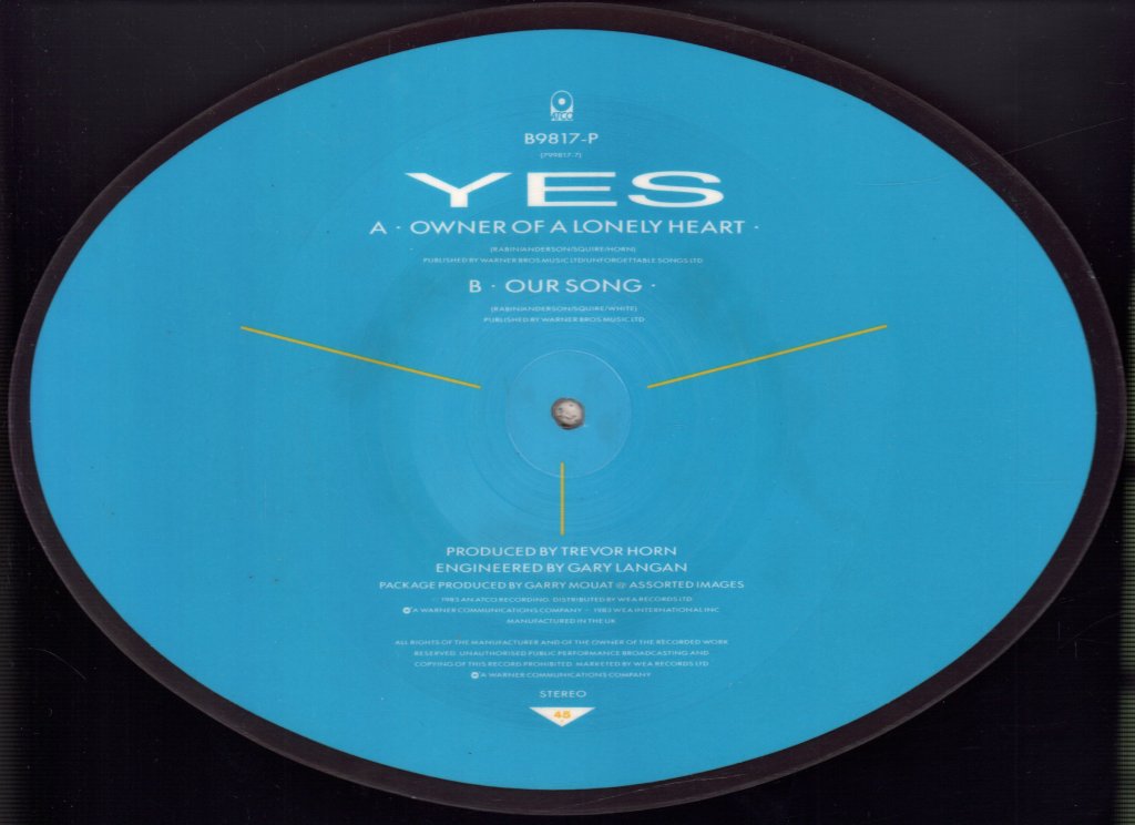 Yes - Owner Of A Lonely Heart - 7 Inch