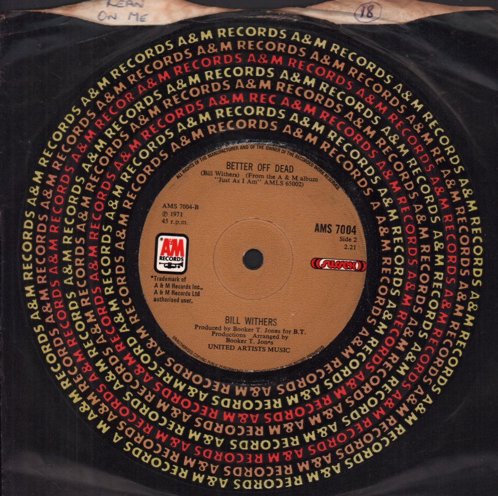 Bill Withers - Lean On Me - 7 Inch