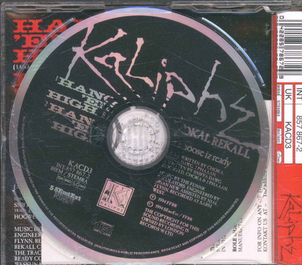 Kaliphz - Hang 'Em High / Vokal Rekall - Cd