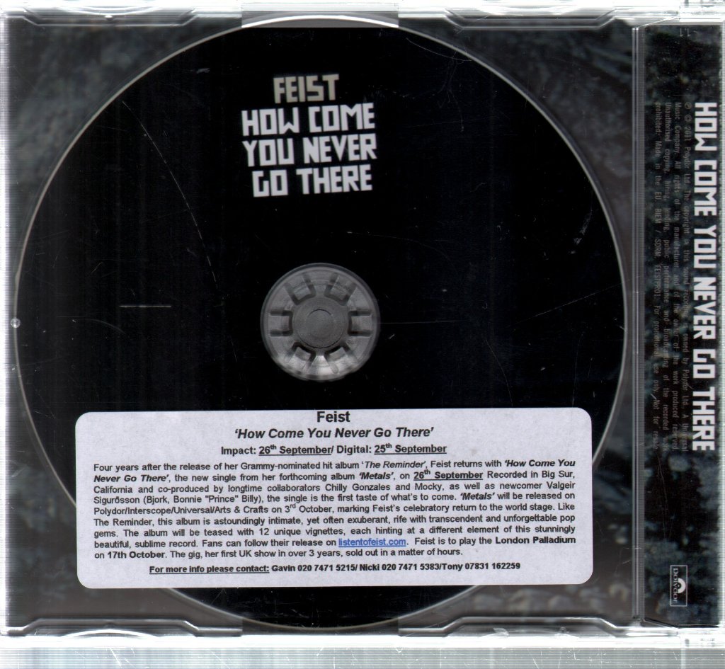 Feist - How Come You Never Go There - Cd