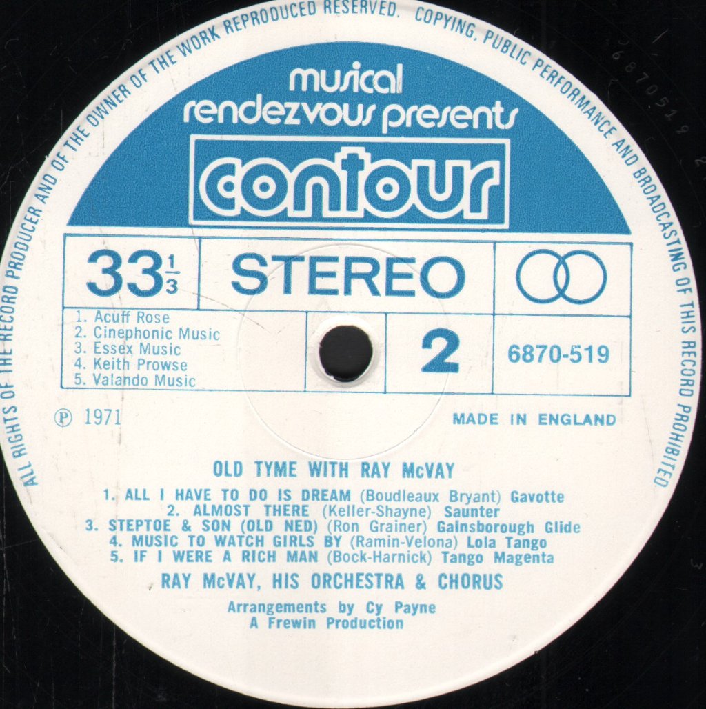 Ray McVay And His Orchestra - Old Tyme With - Lp